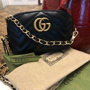 Gucci GG Marmont cosmetic case converted into crossbody, BNWT & Box